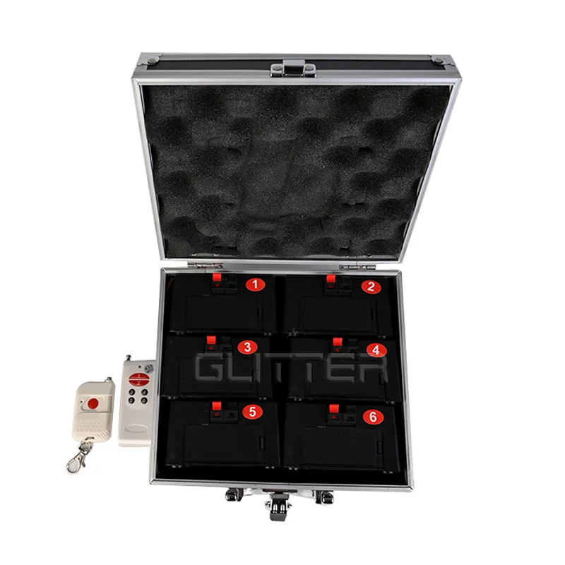 6 Channel wireless remote control indoor outdoor cold pyro fountain fireworks pyrotechnic firing system remote firing controller