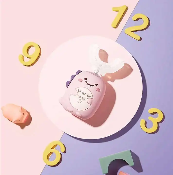 New Product Rechargeable High Quality Safty Food Grade Silicone Sonic Vibration 360 Smart Kid Electric Toothbrush