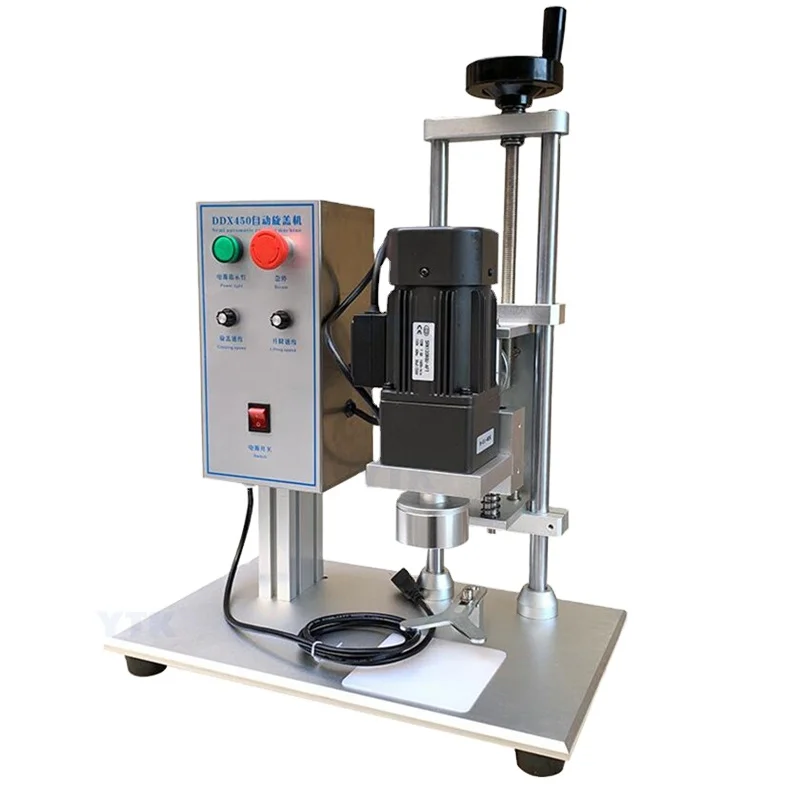 YTK Semi Automatic Capping Seamer Sealer Mineral Water Liquid Cosmetics Plastic Bottle Screwing Capping Machine