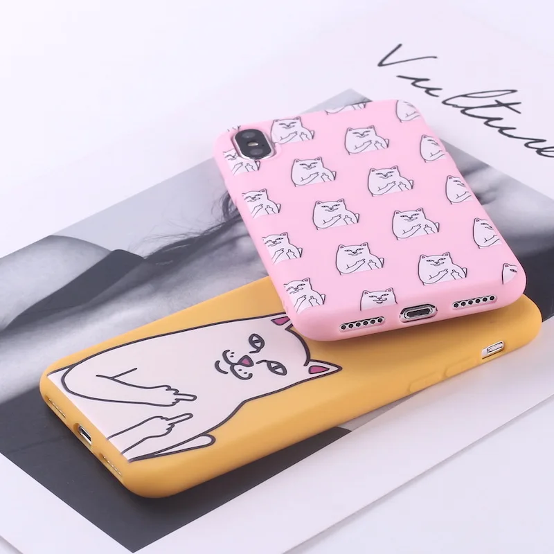 
Replacement Funny Animal Cat Case for iPhone 7 8 7/8 Plus Case for iPhone XS/XR XS Max 11 11Pro Cover 