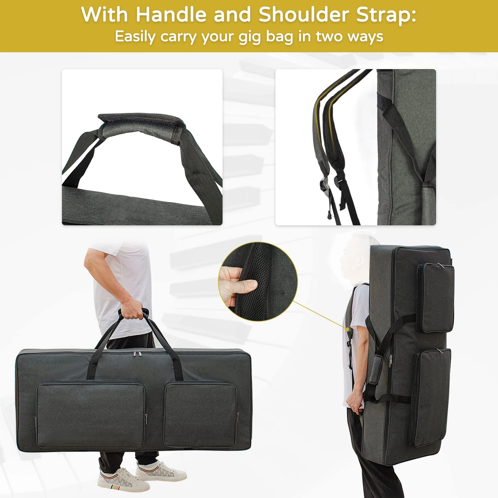 Custom Foldable Keyboard Music Instrument Bag Premium Custom Music Instrument Bag & Case
