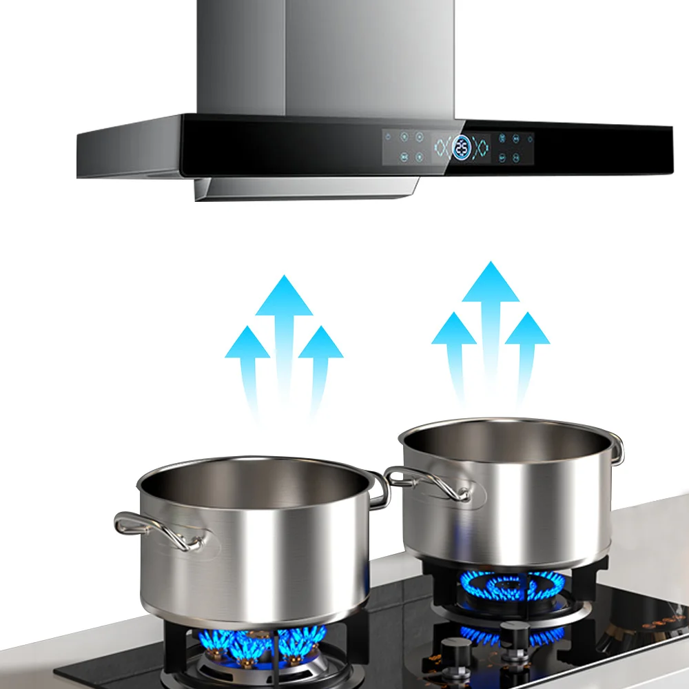Kitchen Smoke Hood Commercial Range Hood 18-20 M3/min / Extractor Chimney Kitchen Cooker Intelligent Somatosensory Range Hoods