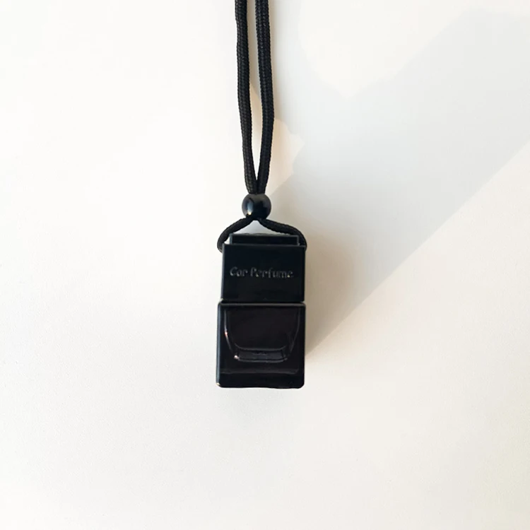 factory fancy unique square black empty glass bottle with wooden lid for scent reed diffusers hanging car diffuser-bottle