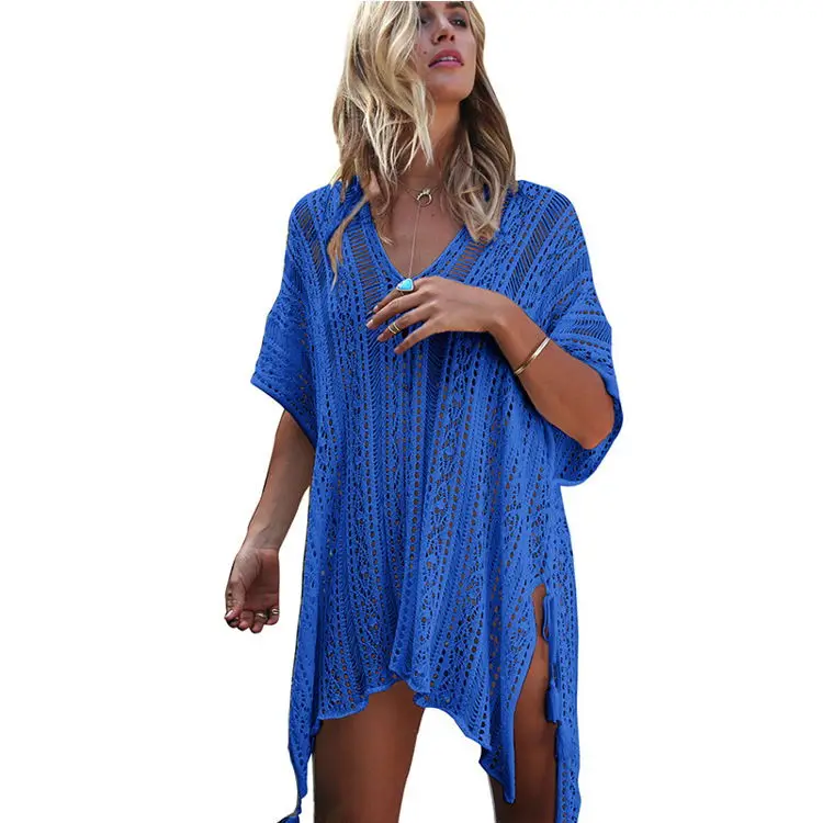 Wholesale Women Salida De Playa Pareo Cover Up Bano Ropa Vestido Mujer Loose Summer Swimsuit Bikini Beach Swimwear Cover Up