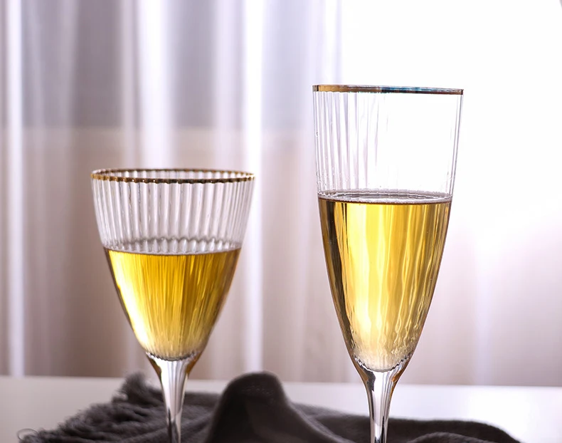 Handmade Customized  Goblet Red Wine Glass Clear Crystal Gin Glasses Glassware for Party or wedding  Custom Pack Wine Glasses