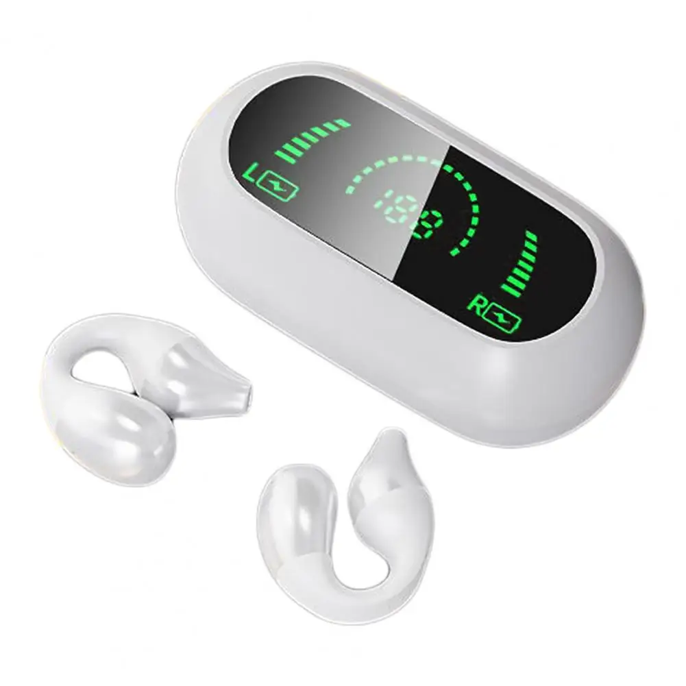 Am-tw01 S03 Earphone Clip Bone Conduction Hearing Aid Cuff Sports Earphone Mini LED Injection Earbuds