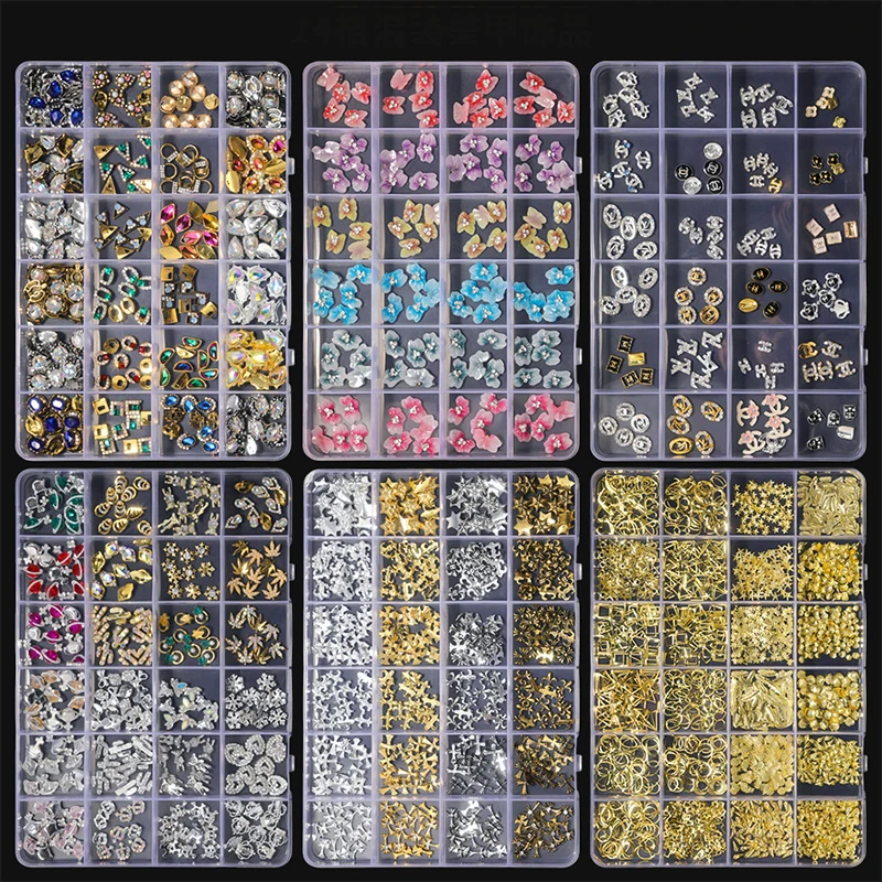 SP0325-5 Brand  Metal Alloy Logo Nail Art Rhinestone Charms 3D Nail Art Jewelry Decoration Accessories for Nails