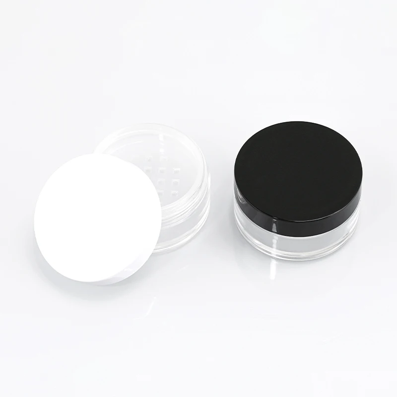 wholesale 20g 50g  black or white cap  mini empty Acrylic plastic cosmetic powder box