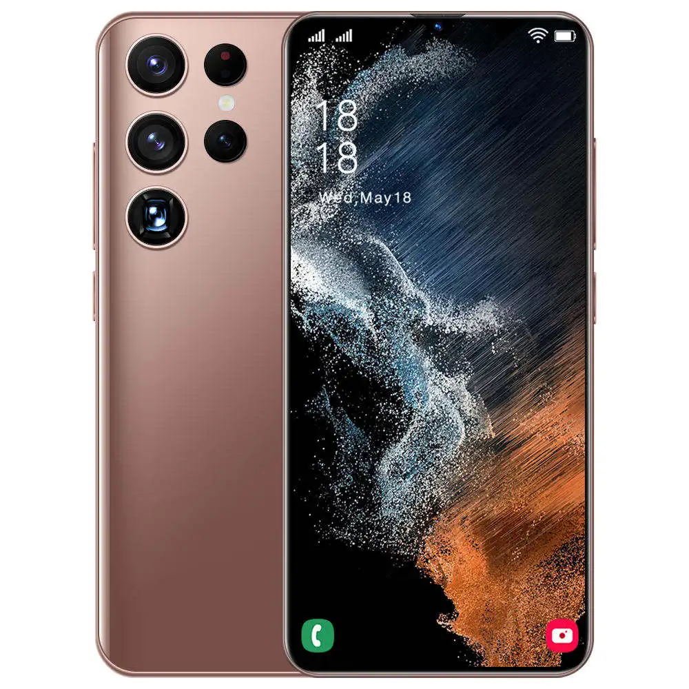 Hot Selling S22 ULTRA 16GB+512GB 16MP+32MP Big Screen 6.7 Inch Telephone Water Drop 5G Smart Android Cellphone Phones