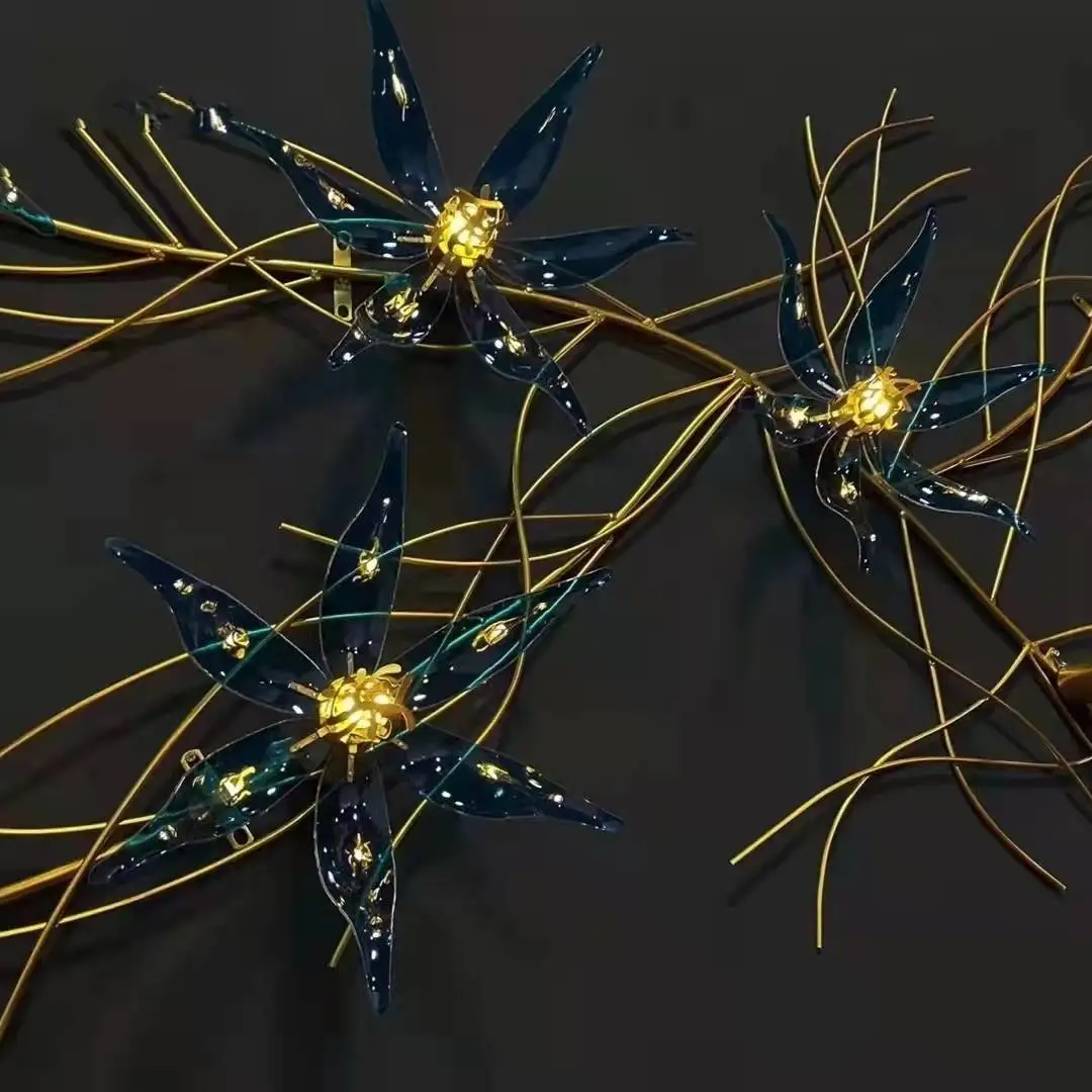 Dynamic Mechanical Led Automatic Opening And Closing Flowers For Stage Layout Wedding Hall Props