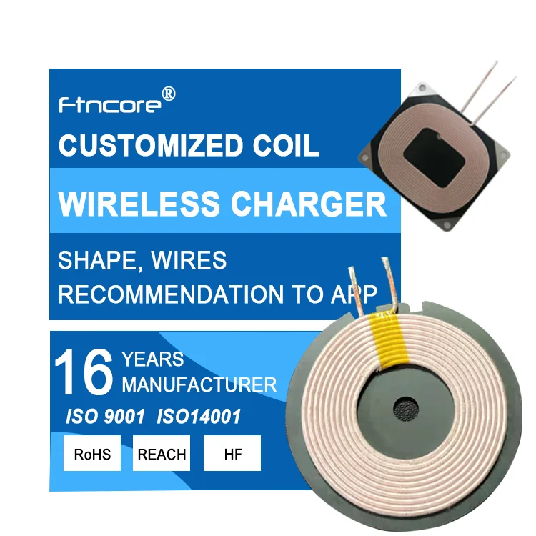 QI/WPC MP-A2 wireless Transmitter coil with ferrite sheet10UH Power 12TS Mp A2 Coil For Wireless Charger Coil