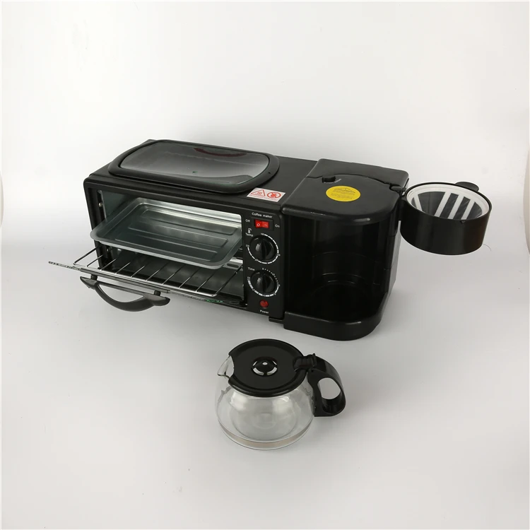 RTS Breakfast Maker Sandwich Machine Egg Frying Pan Meat Roaster Make Coffee 3 In 1 Multifunction Breakfast Machine