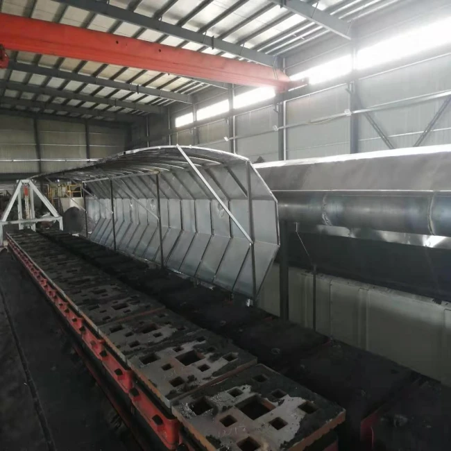 Green sand High Pressure Horizontal parting Flask less Molding and casting machine for