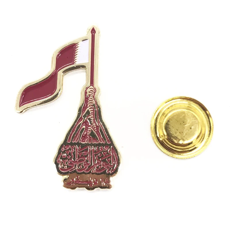 Qatar National Day Gift Of Metal Magnetic National Day Pin With QND Logo Pin Qatar National Day Gift Metal Badge Pin