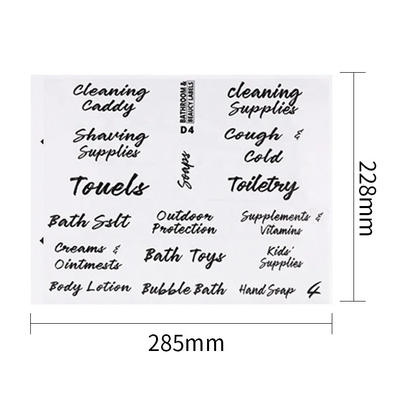 Индивидуальные прозрачные этикетки для хранения контейнеров банок ванной прозрачная наклейка специй наименование продуктов питания товары дома