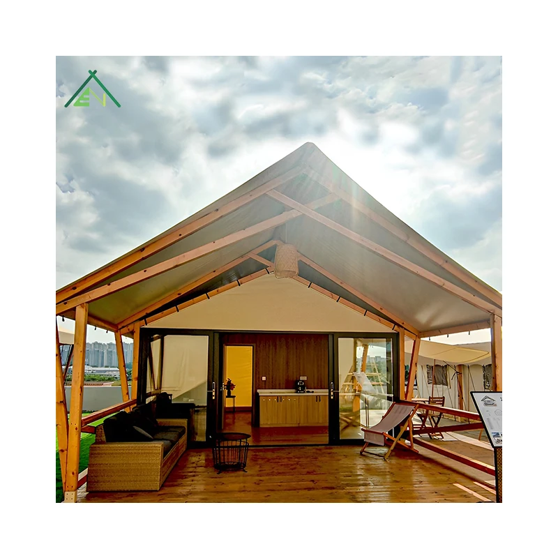 Индивидуальная деревянная Кения африканская палатка для сафари Роскошная парусиновая курортная глэмпинг Зажимная кемпинга цены на