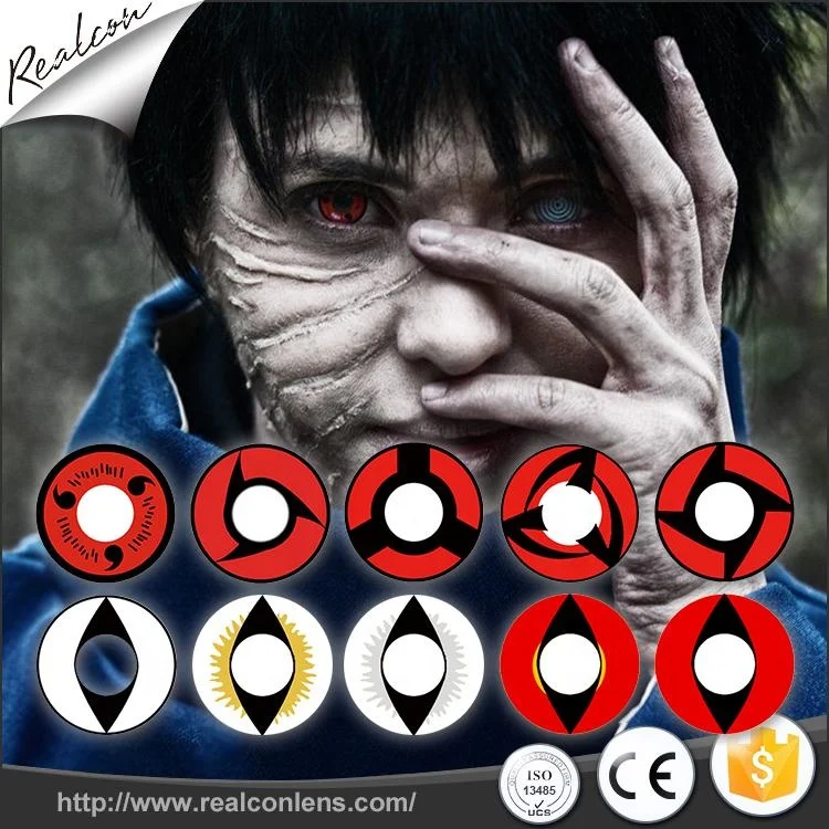 Realcon Nezuko Demon Slayer sharingan Halloween lenses contact lens lentes de contacto color cosmetic colored contacts