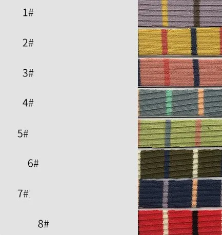  New fashion 2x2 rib yarn dyed 95%cotton 5%spandex stripes