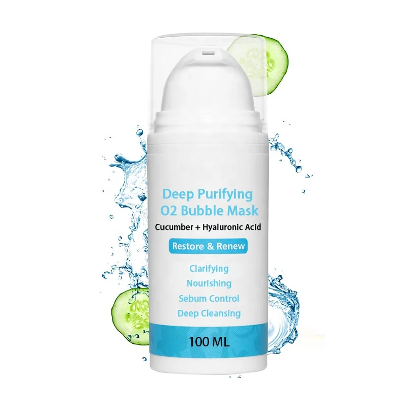 Charcoal BHA Pore Clay Bubble Mask Brightening and Pore Cleansing Effect O2 Bubble Mask Carbonated Bubble Clay Mask