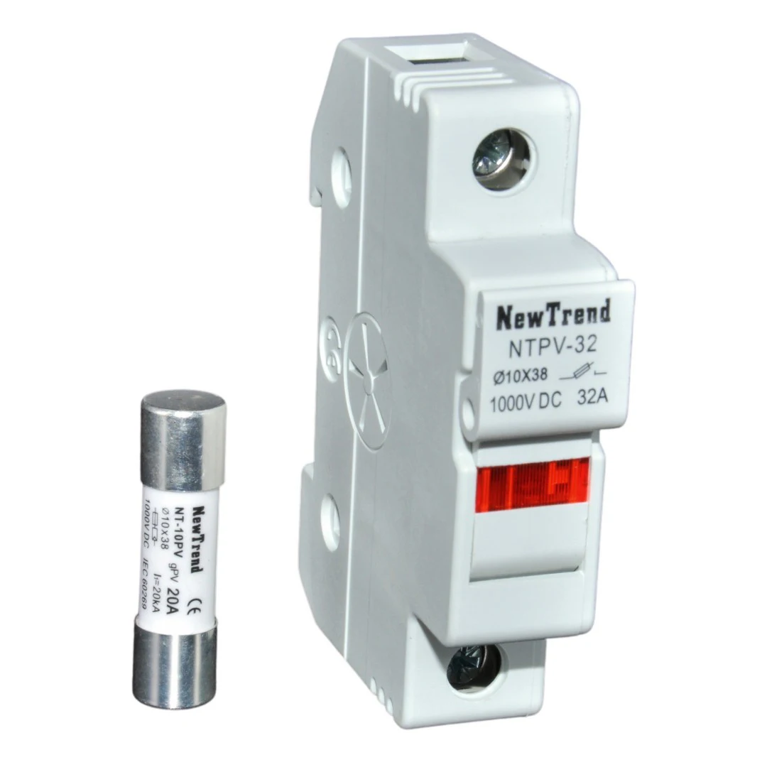 10*38 предохранитель постоянного тока 500 в 1000 распределительный блок предохранителей солнечной энергии 1P 2P 3P 4P переменного