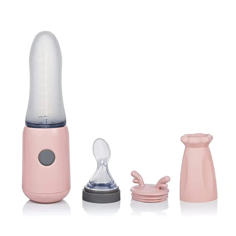 MINI portable food blender grinder mixer manual baby maker food processors with silicone baby food spoon USB rechargeable
