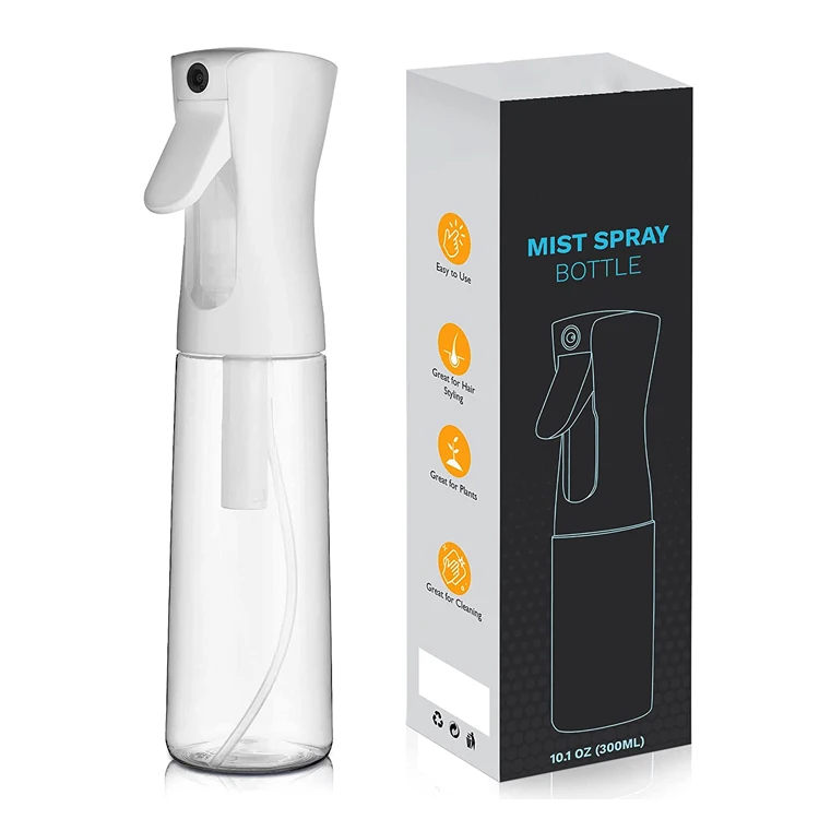 Plastic Cosmetic Water Mist Continuous Spray Bottles Empty 200ml 300ml 500ml Lotion Pump Hair Fine Mister Spray Bottle