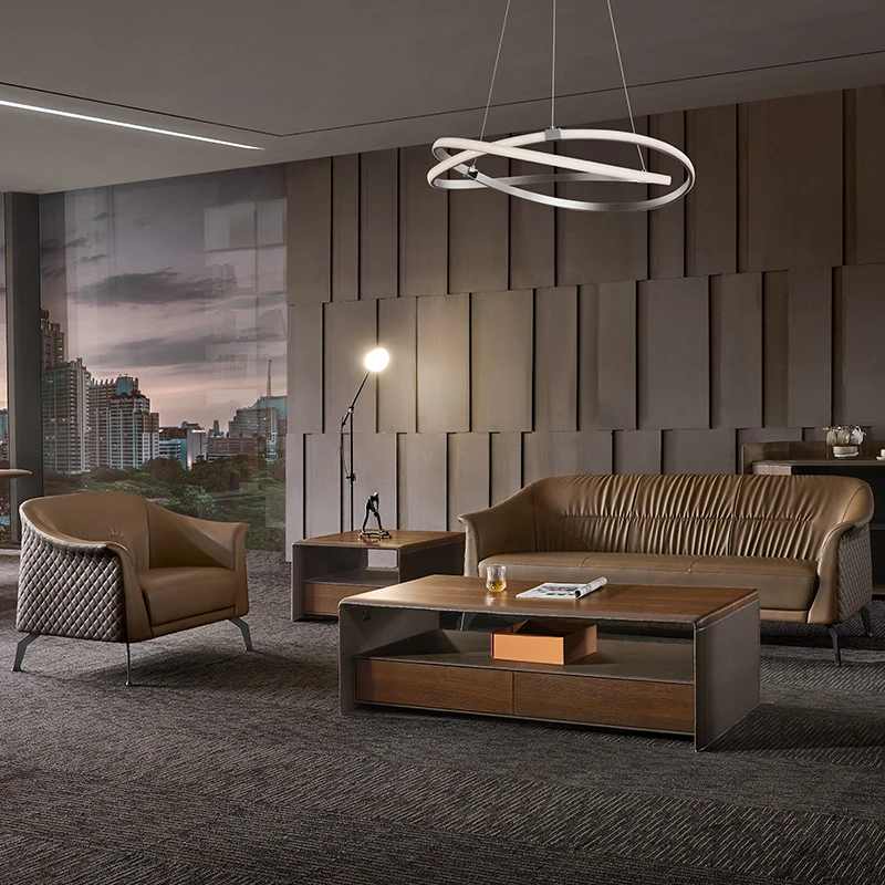 Modern design reception visitor SF-192 office leather sofa set