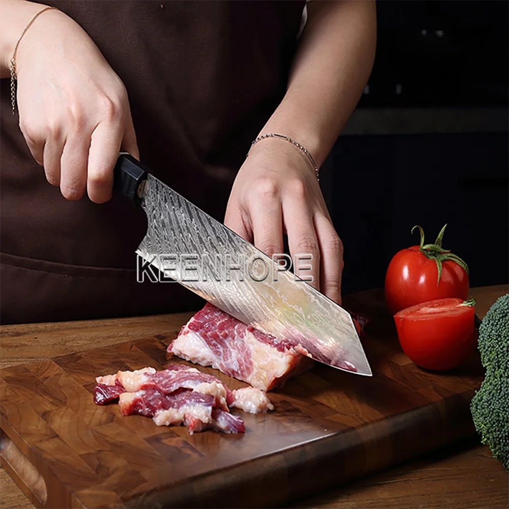 Stunning Handcrafted Luxury Damascus Knife 67Layers Damascus Steel With VG10 Core 8 inch Kiritsuke Knife Professional Chef Knife