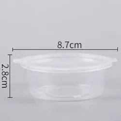 Контейнер с крышкой для соуса 3 унции, пластиковые чашки, Одноразовая чашка для соевого соуса для ресторана