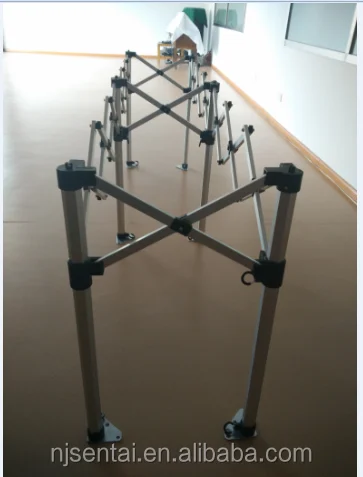 Frame Folding Table for Events Heavy Duty Aluminum Outdoor Furniture Metal