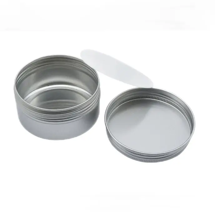 80ml, 80g, 3oz aluminum tins aluminum cans with threaded screw top cover lid factory wholesale in large stock