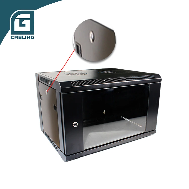 Gcabling 19 inch Internet 27U depth 450mm width 570mm  enclosure server rack small wall mount data network cabinet