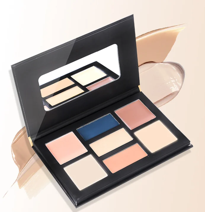 Hot Selling 7 Colors Highlighting Cream Makeup Nude Blush and Highlighter Palette