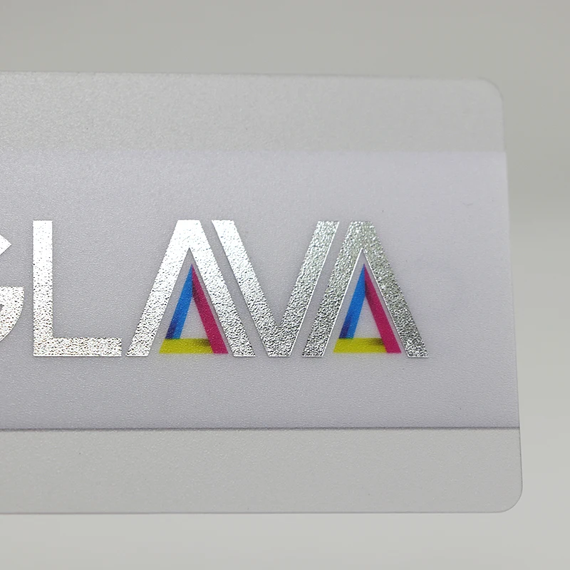 Clear Frosted Plastic Print Customized Transparent Gift Cards