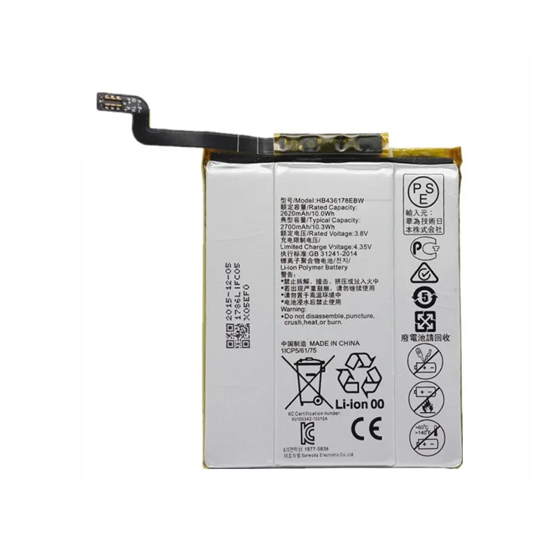 High Quality 2700mAh Phone Battery HB436178EBW for Huawei Mate S CRR-CL00 CRR-UL00 battery