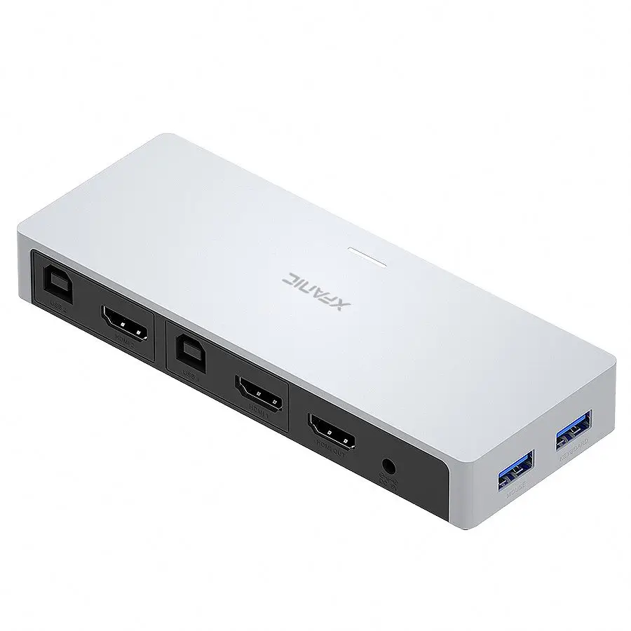 4 порта USB HDTV KVM Extender Dual Monitor KVM Switch HDTV для ПК клавиатуры мыши сканера принтера