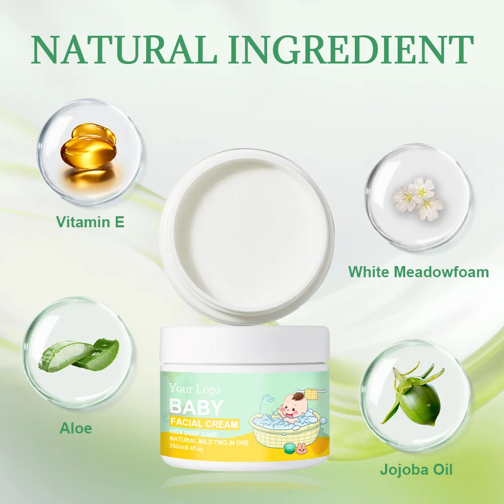 Private Label High quality kids baby bio moisturizer face cream for skin face care