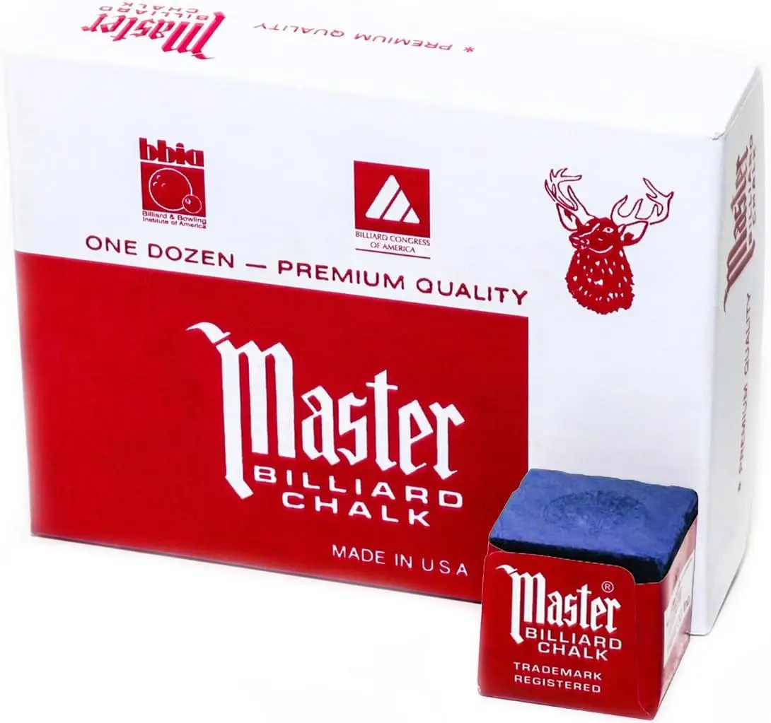 Master Billiard/Pool Cue Chalk Box 144 Cubes for Snooker & Billiard Balls
