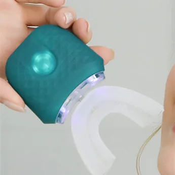 Waterproof Food Grade 360 Degrees Automatic Brush Silicone Rechargeable Ultrasonic Teeth Whitening U Shape Electric Toothbrush