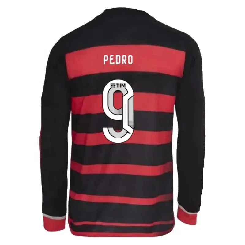 24 25 Flamengo Player Mens Soccer Jerseys Long Sleeve GABI PEDRO  L. ARAUJO FABRICIO BRUNO ALLAN DE Training Wear