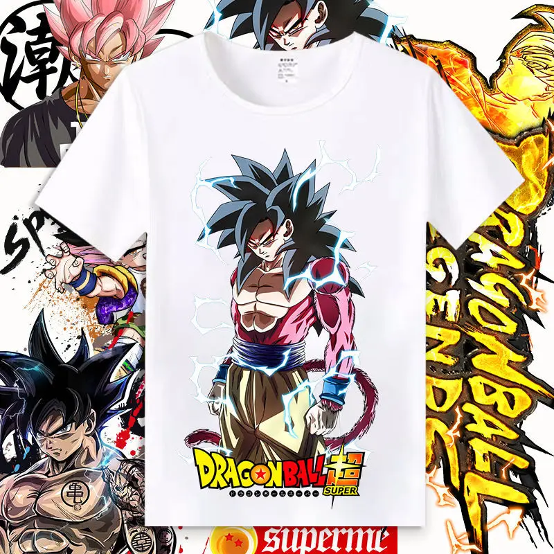 Cheap wholesale 30 species dragon balls goku super saiyan anime hero T-shirts Vegeta gohan goku TRUNKS tshirt