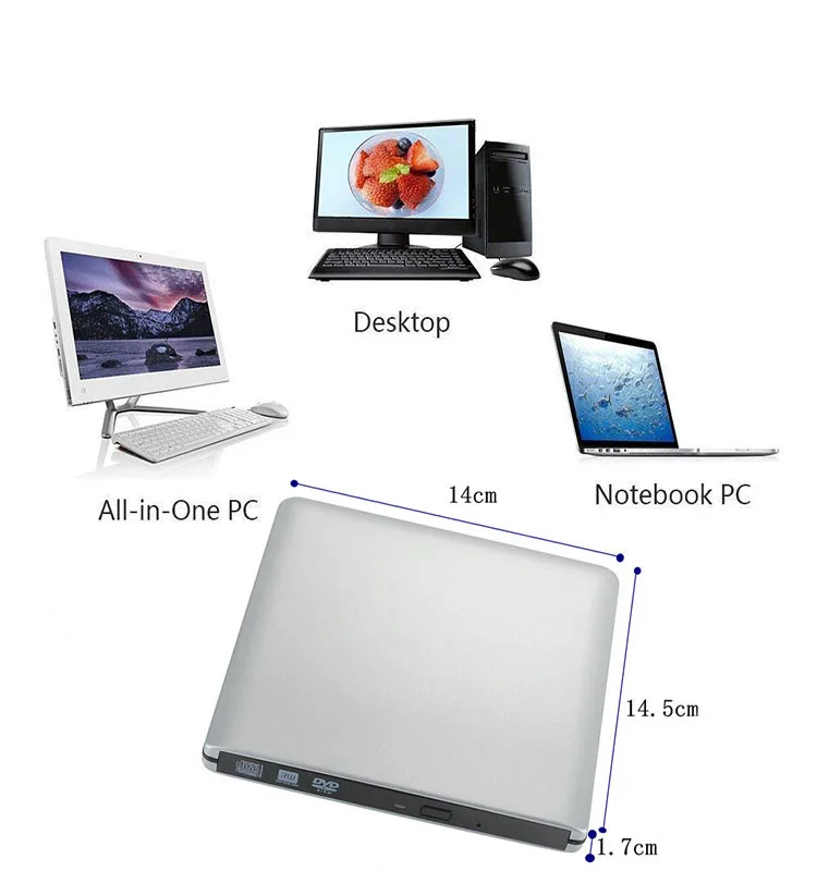 External Cd Dvd Drive Portable Optical Superdrive Burner Player Writer Cd Dvd burner