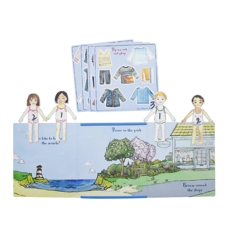 Hot Sale Education Product Removable Kids Learning Magnetic Dress Up Doll Magnetic Set For Girls