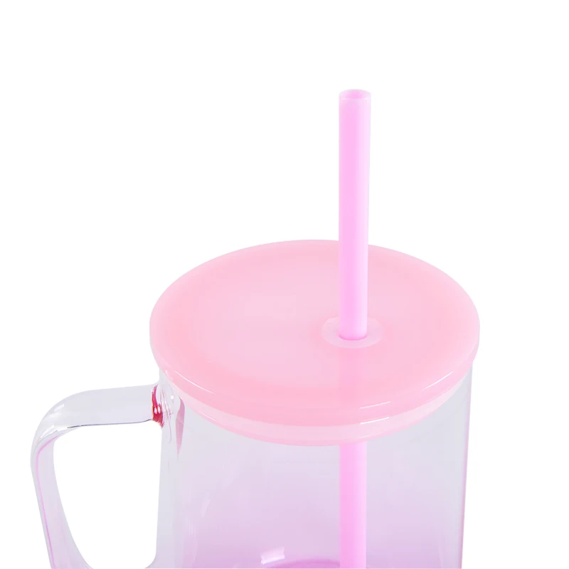 Hot Sale Bulk Can Jars 16Oz 17oz Reusable Travel Ice Glass Tumblers Mug For Cold Coffee Bubble Tea Boba With Handle