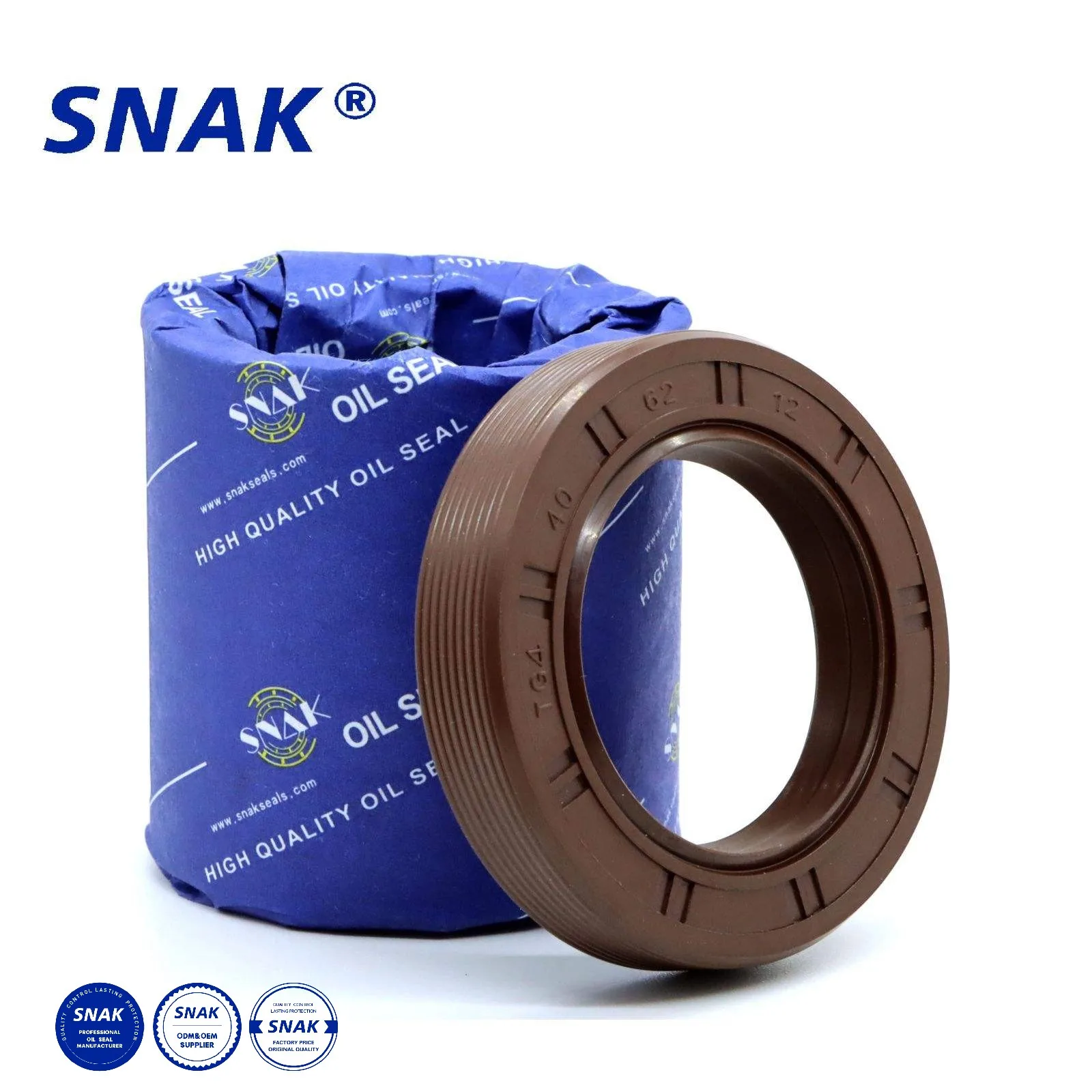 SNAK Factory Rotary Shaft Seal Oil TG4 40x62x12 in NBR Rubber Covered Double Lip W/Garter Tc Customize