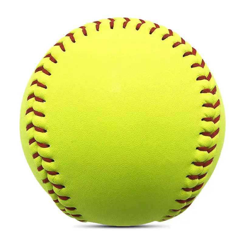 ActEarlier In Stock Softball Balls 12 inch Yellow PVC Leather Softball ball for Promotion