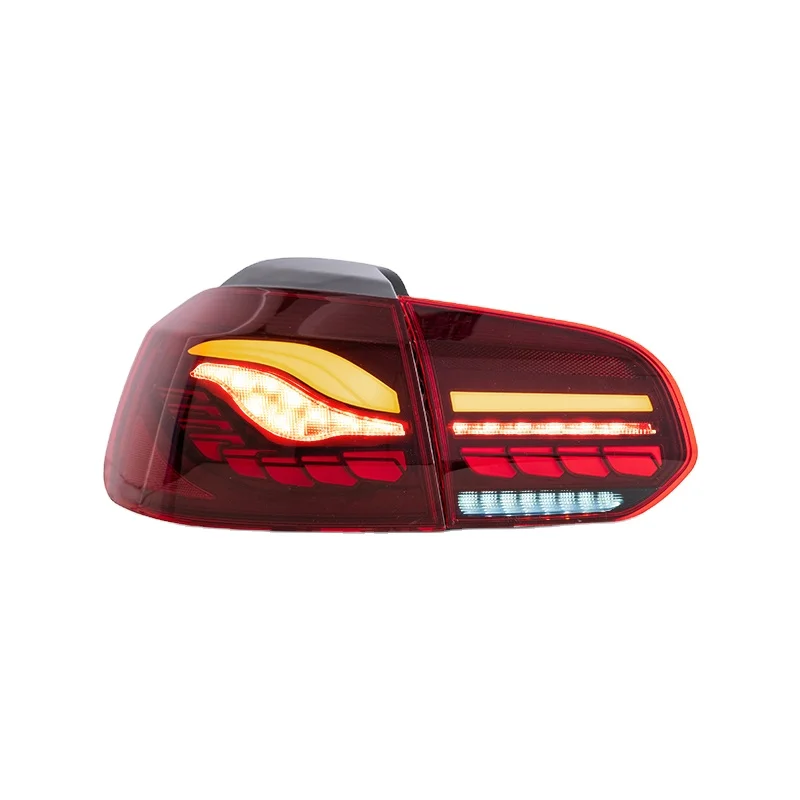 VLAND Factory Wholesales Tail Light 2010 2011 2012 2013 2014 For Volkswagen VW Golf MK6 6 Led Car Lamp Accessories Sequential