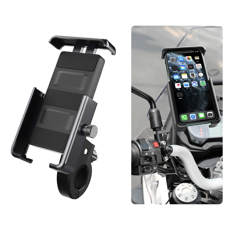 360 Rotatable Bike Mobile Phone Holder Aluminum Alloy Adjustable Bicycle Holder Non-slip MTB Phone Mount Stand Cycling Bracket