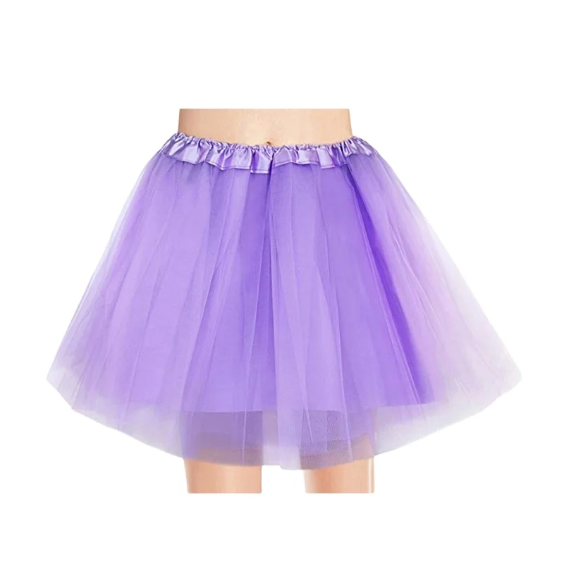 Low priced wholesale adult color sexy three-layer mesh tutu skirt without lining