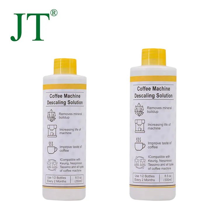 Environmentally friendly liquid coffee machine descale agent for removing stains from coffee machines